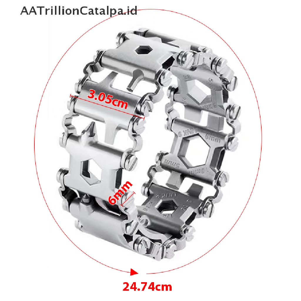 Tread Gelang Tangan Multifungsi Bahan Stainless Steel Untuk Alat Pertukangan