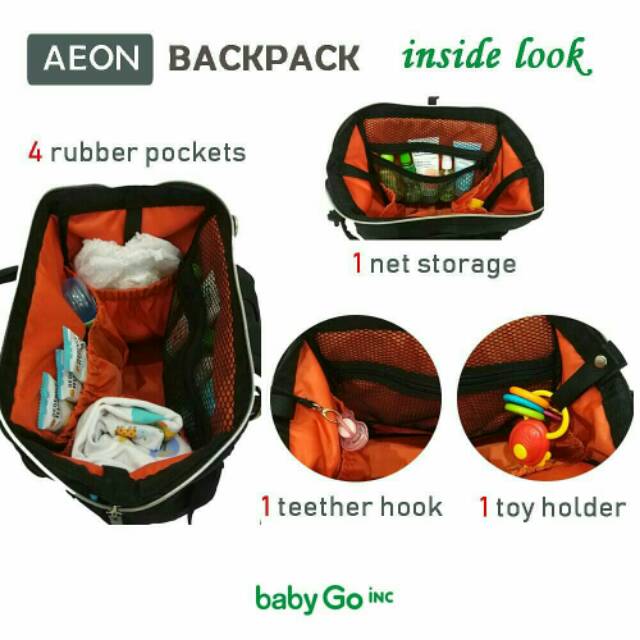 BabyGo Inc - Aeon Diaper Bag backpack baby go inc babygoinc tas asi/bayi