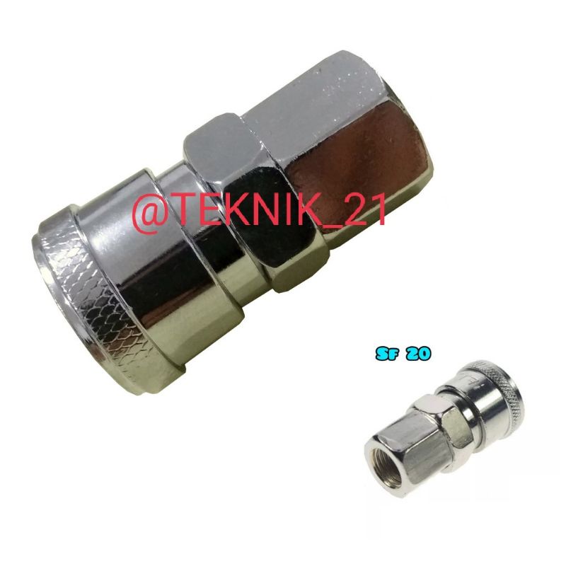 COPLER SF20 COPLER DRAT DALAM 1/4 NEPEL DRAT DALAM 1/4 MM