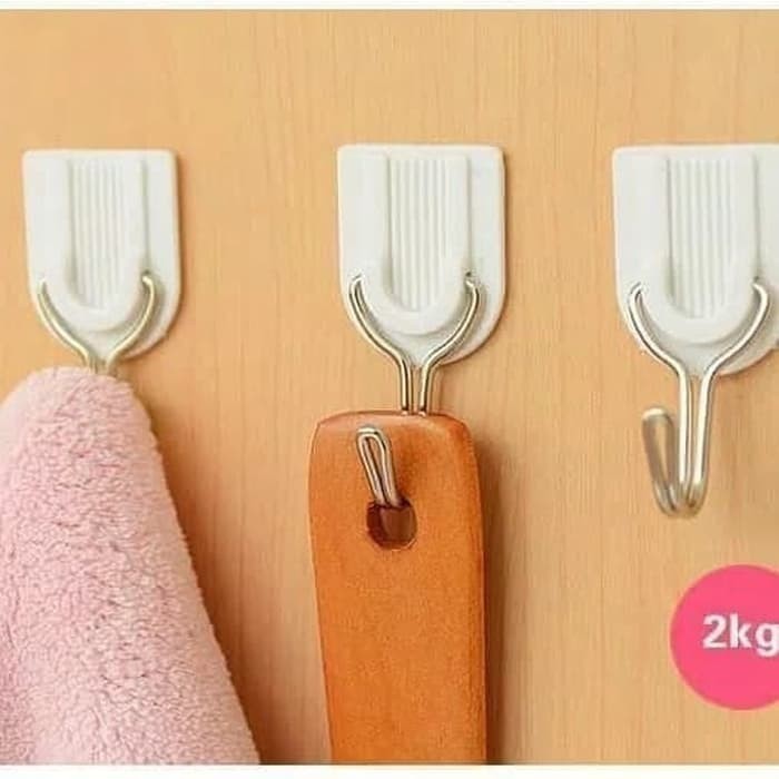 Gantungan Barang Kail isi 6 Powerfull Hook / Gantungan Baju Isi 6 Pcs / Gantungan Brang Kuat