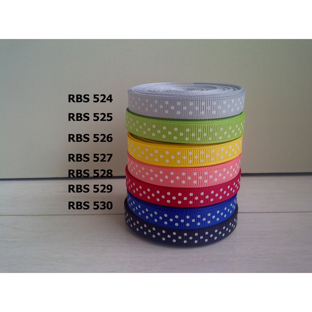 

[10 YARD] PITA GROSGRAIN MOTIF POLKADOT SALE RBS 524,525,526,527,528,529,530