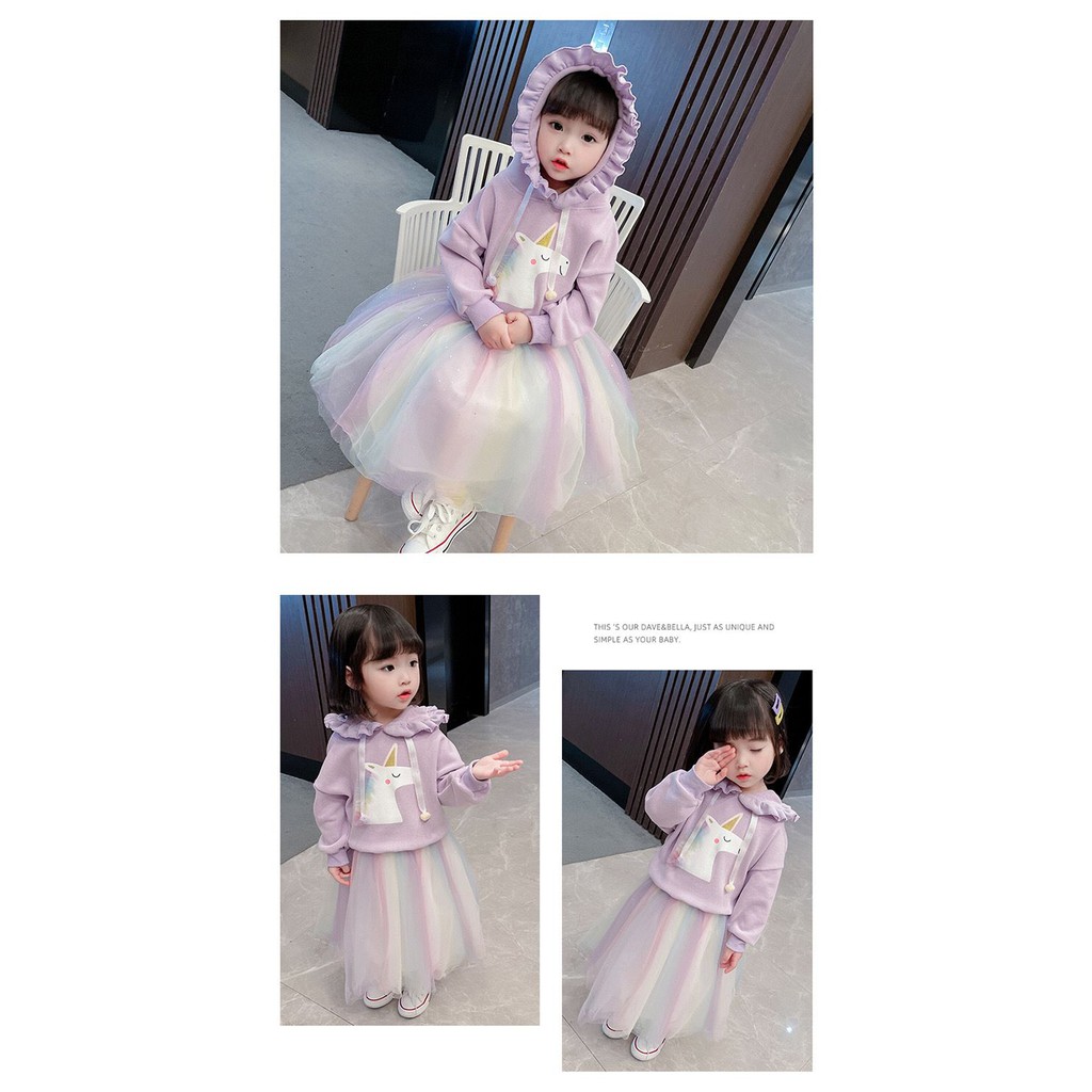 (LOLI-JKT) BS-86 STELAN ANAK CEWEK/MODEL UNICORN HOODIE 100-140