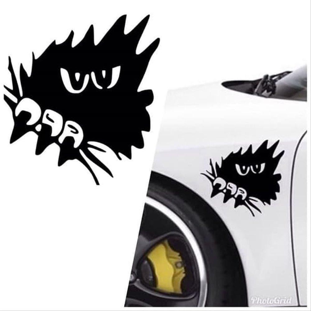 Stiker Mobil Unik Lucu Cutting Sticker Monster Scratch Bengkel