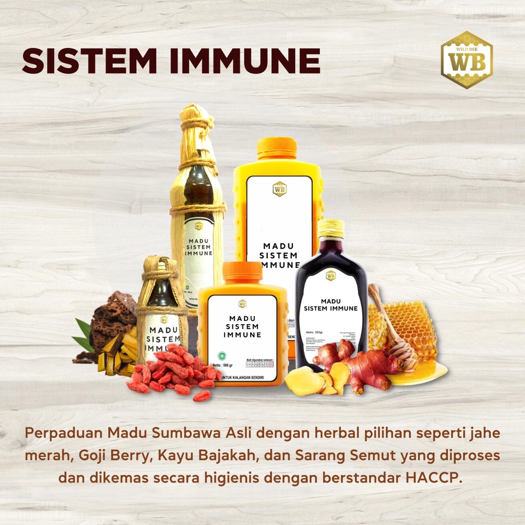 

Madu Sistem Immune - Madu Herbal - Garansi Murni & Asli 100% - Wild Bee