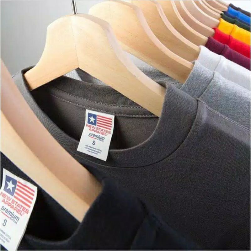 Kaos Polos Premium NSA Combed 24s Warna Hitam