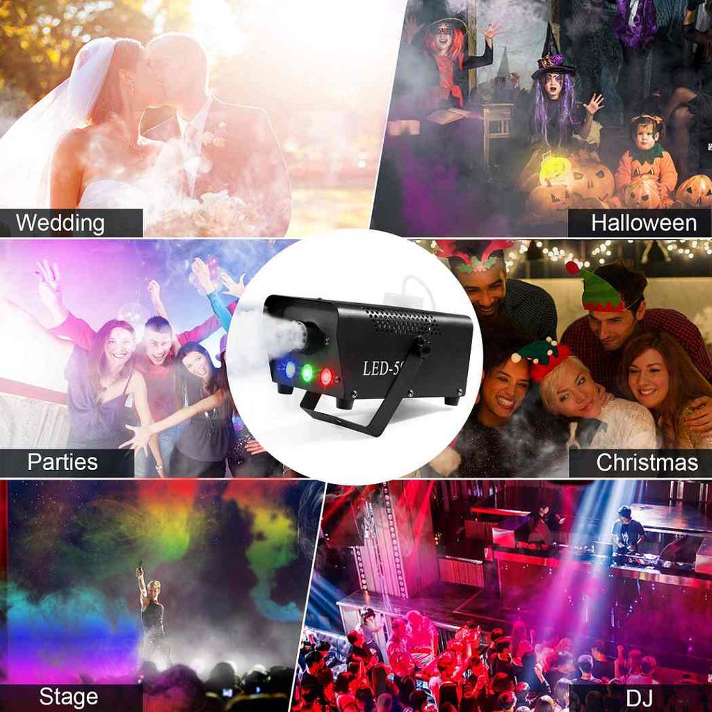 KYAAO Fog Machine Efek Awan kabut Pesta Pernikahan Smoke effect Asap DJ stage Panggung Sorot Lampu Led Par Pin asap Sistem Fogger Panggung Stage Machine Ejector Lights Colorful DJ Smoke Machine Stage Fogger Disco Party Show Smog Fogger