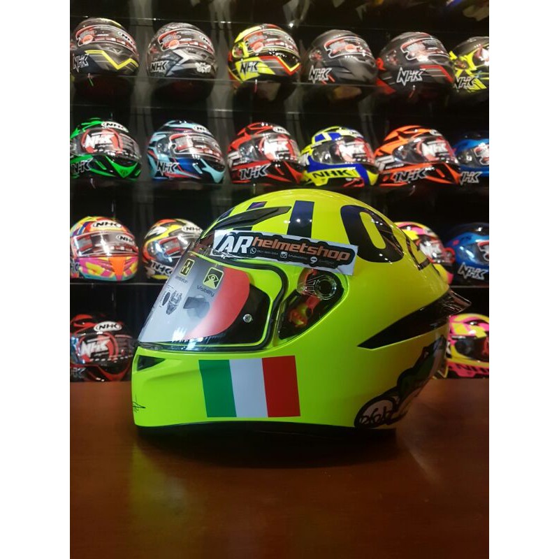 [COD] HELM MOTOR FULL FACE  VALENTINO ROSSI 46 AGV K1 K 1 MUGELLO 2016 YELLOW FLUO SNI MURAH