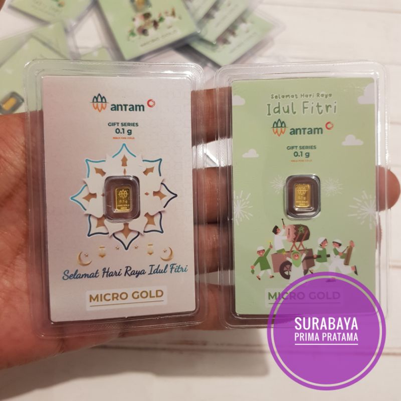 LM Logam Mulia Emas Micro Gold Antam x Hartadinata Abadi Gift Series 0,1 - 0,25 / 0.1 - 0.25 gr gram Idul Fitri Lebaran