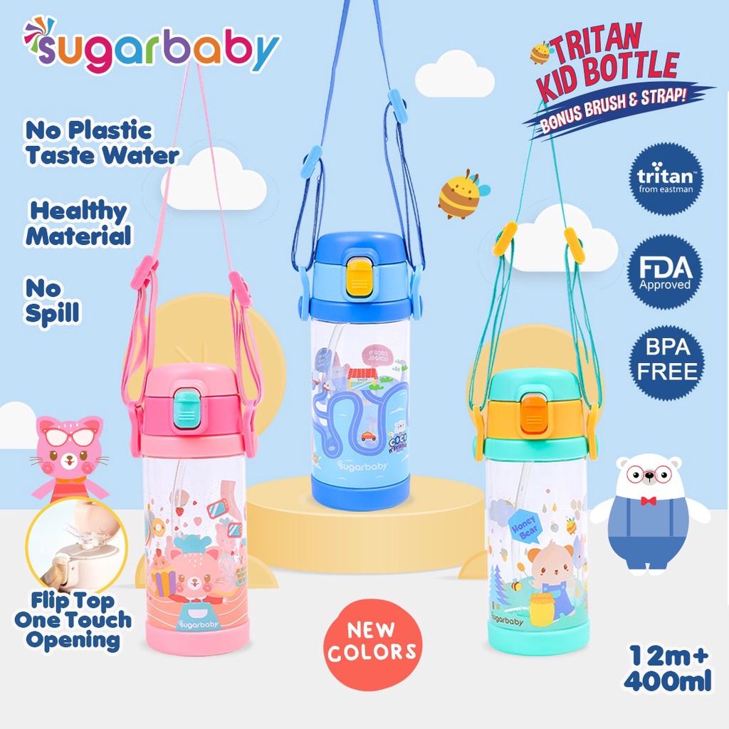 SUGAR BABY TRITAN KID BOTTLE 350ml - 2in1 - 500ml