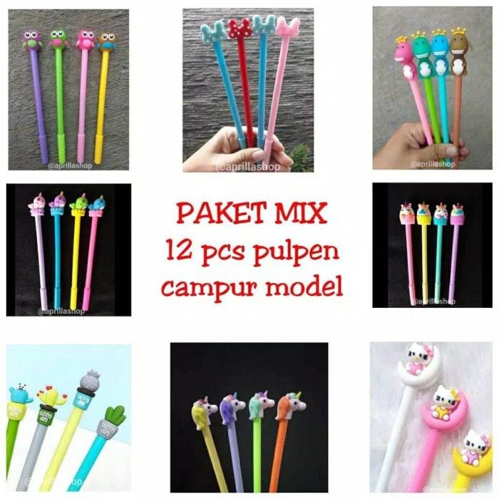 

Menakjubkan Pulpen Mix Pulpen Karakterlucu ( 12 Pcs ) Model Campur Hot Sale