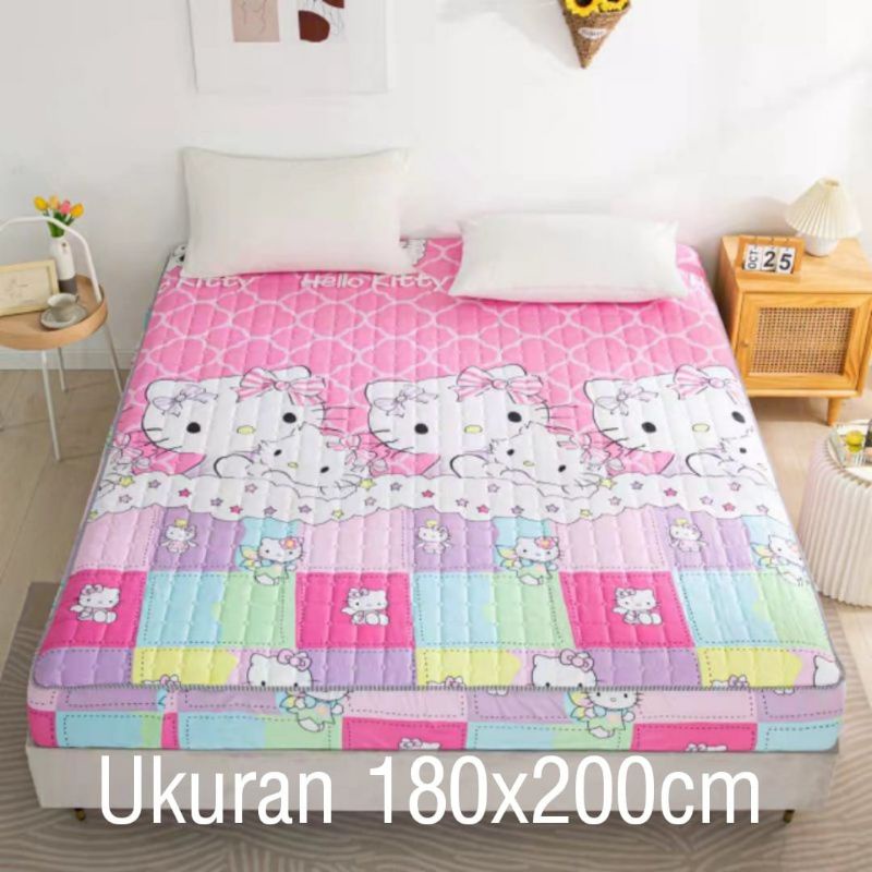 Sprei Waterproof / Sprei Protector bermotif / Sprei anti air ukuran 180x200CM dan 160x200CM-180 helo kiti