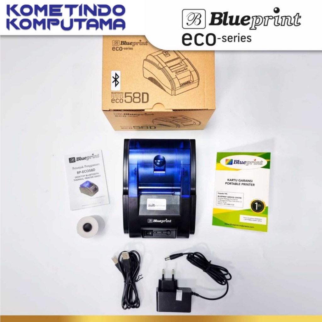 BP-ECO58D Printer Bluetooth Thermal Kasir Blueprint USB BT RJ11 ECO 58D