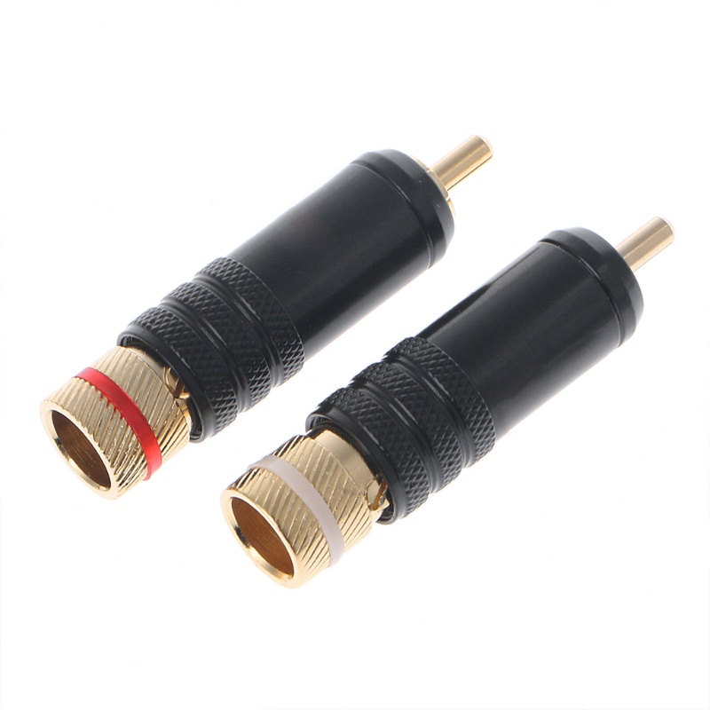 Btsg Wbt-0144 4pcs Konektor Plug Rca Lapis Emas Untuk Audio / Video