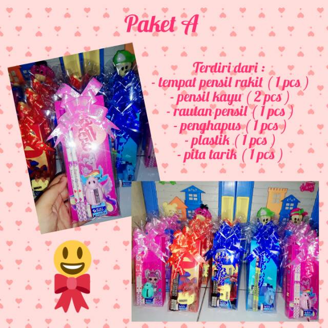 

Grosir Murah (2A) / Bingkisan Ulang Tahun / Souvenir Ultah / Alat Tulis Set / Stationary/ Hadiah