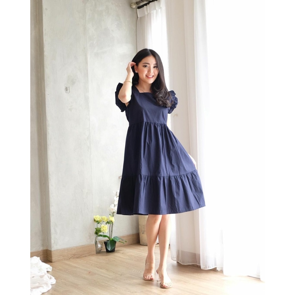 [HNFK] Dress Detia / Dress Wanita Korea / Pakaian Wanita Dress / Dress Korea / Dress / Fashion Wanita Kekinian