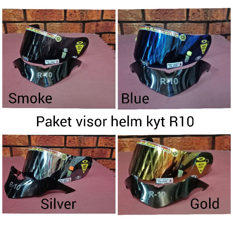 paket ganteng visor flat iridium helm  kyt r10/rc7/k2r.