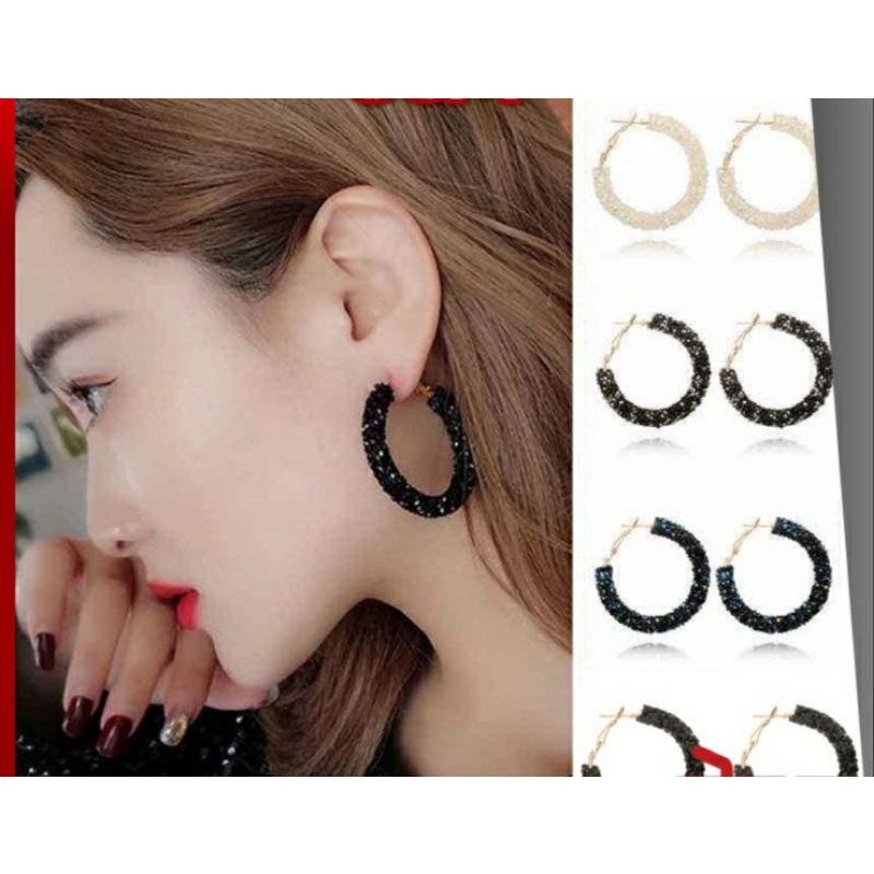 anting giwang fashion korea bulat pengantin bridal modern