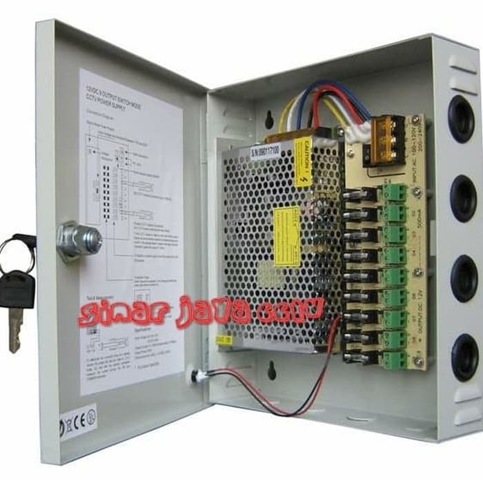 POWER SUPPLY BOX ADAPTOR CCTV 12V 10A