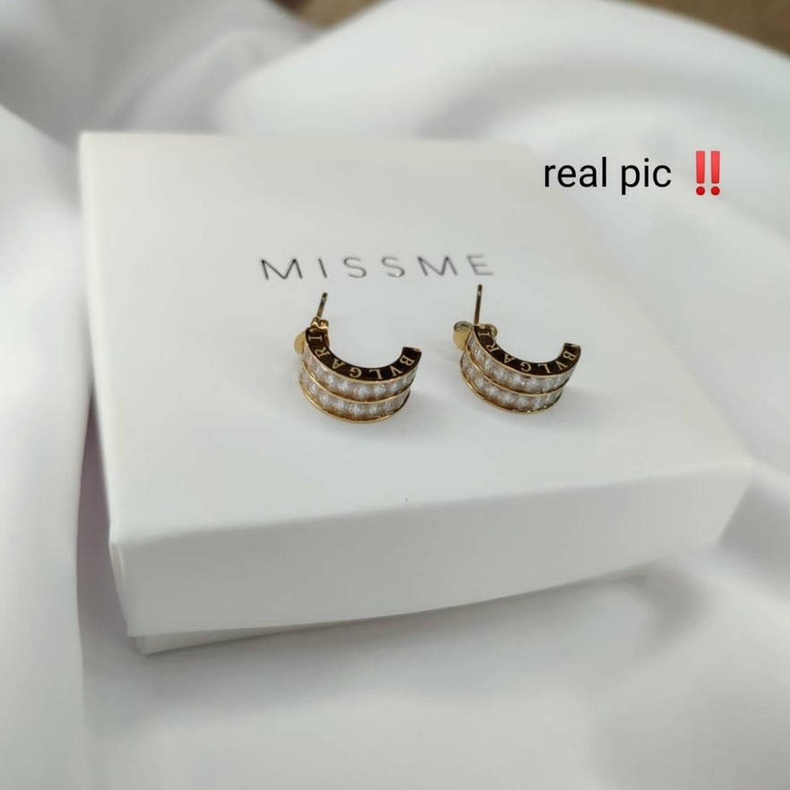 anting giwang mewah elegant anti karat mirip emas asli