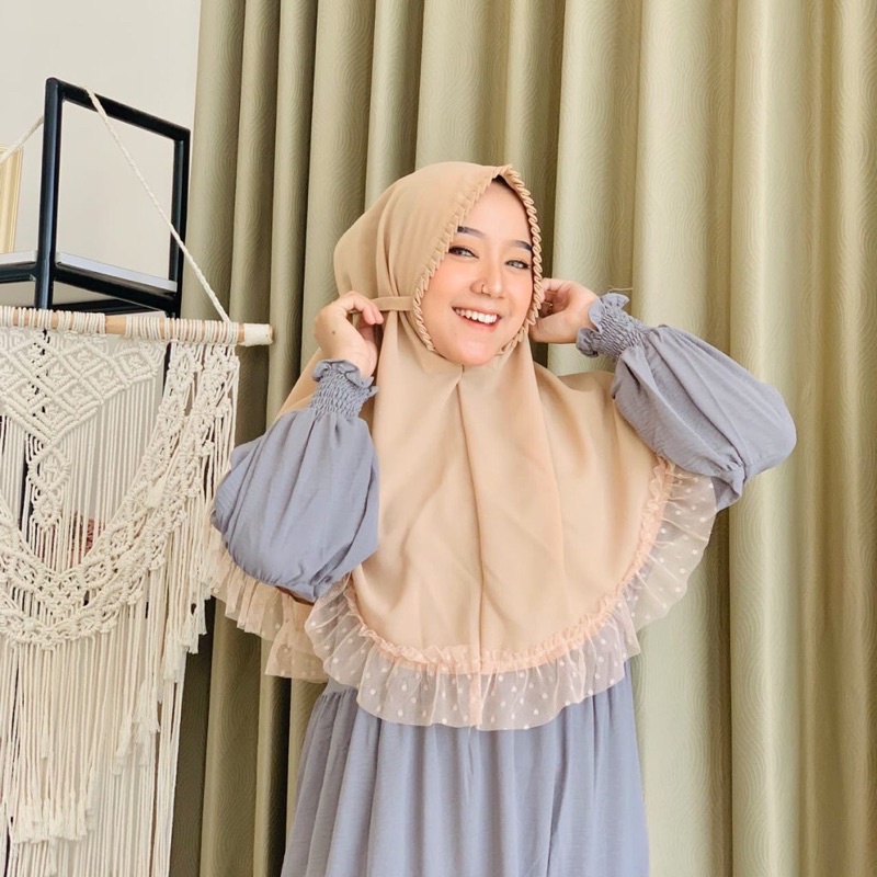 JilBab instan Lana ^_^  Lipit Instan Ciara kombi tile Instan Premium Diamond//-coksu Tile