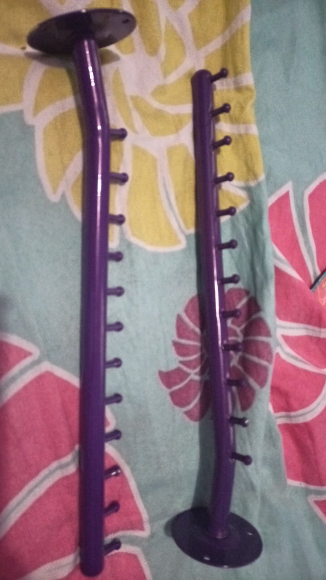 Hanger Suling Tembok Belalai 12 Titik Warna Ungu (free Paku)