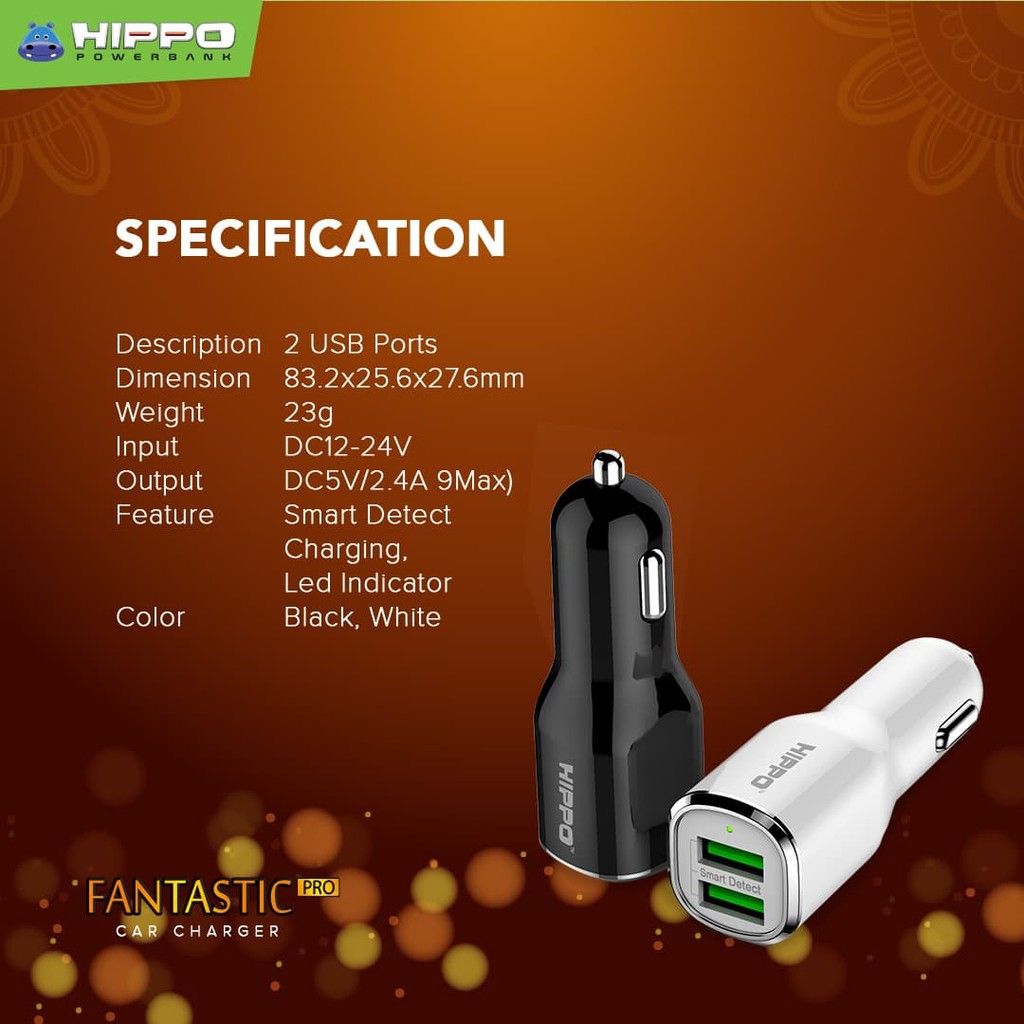 Charger Mobil / Saver / Car Charger Fantastic PRO HIPPO