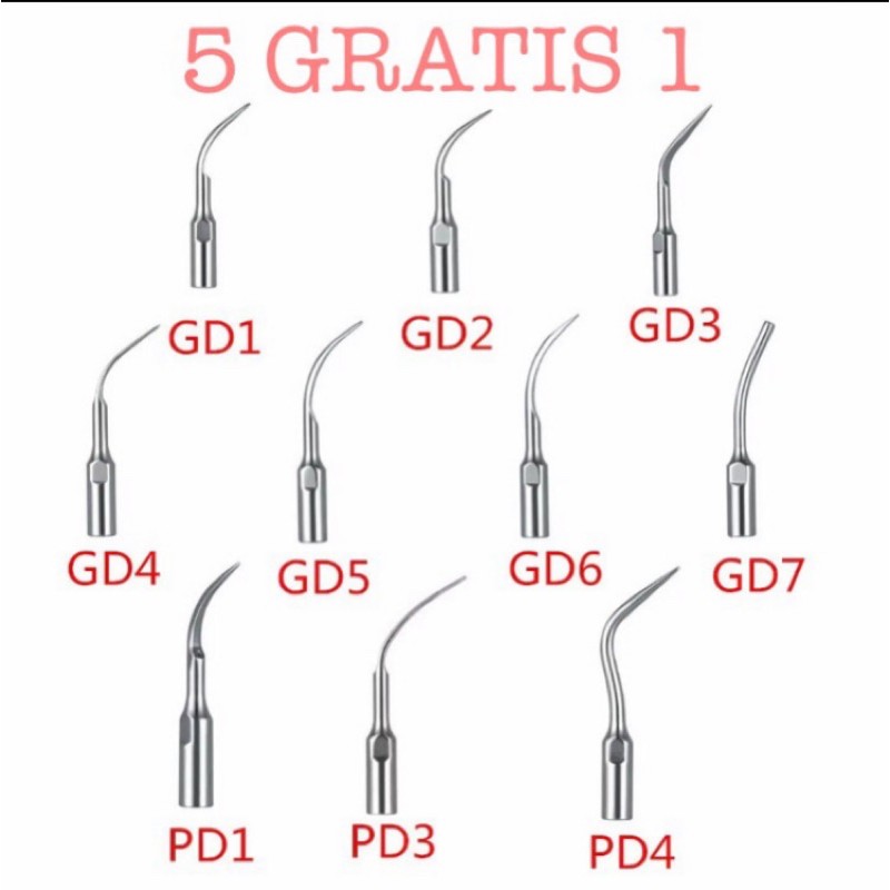 Jual Halodent Dental Tip Scaler Fit Dte Satelec Gnatus Indonesia Shopee Indonesia