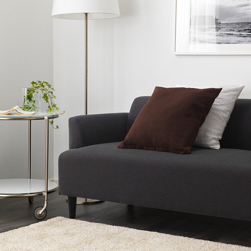 HEMLINGBY Sofa 2 dudukan, abu-abu tua