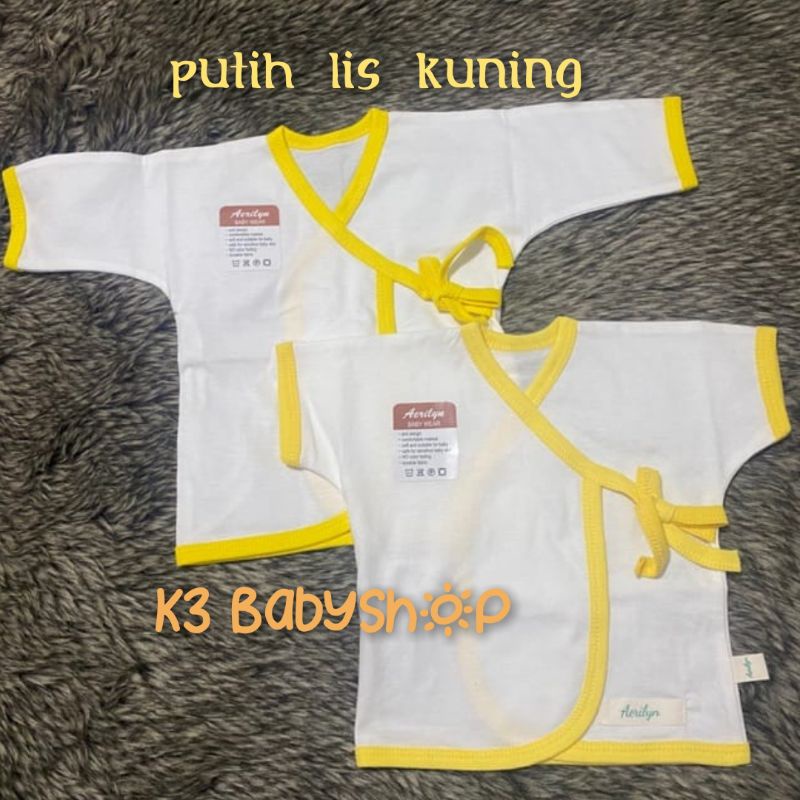 Kimono Panjang Aerilyn 0-3 dan 3-6 bulan putih khaki abu navy baju bayi newborn SNI piyama anak