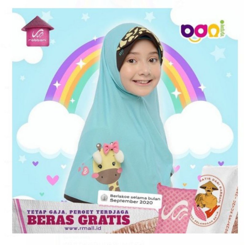 krukid kirina jerapah BANI BATUTA ORI RABBANI kerudung jilbab bergo khimar anak kuds perempuan