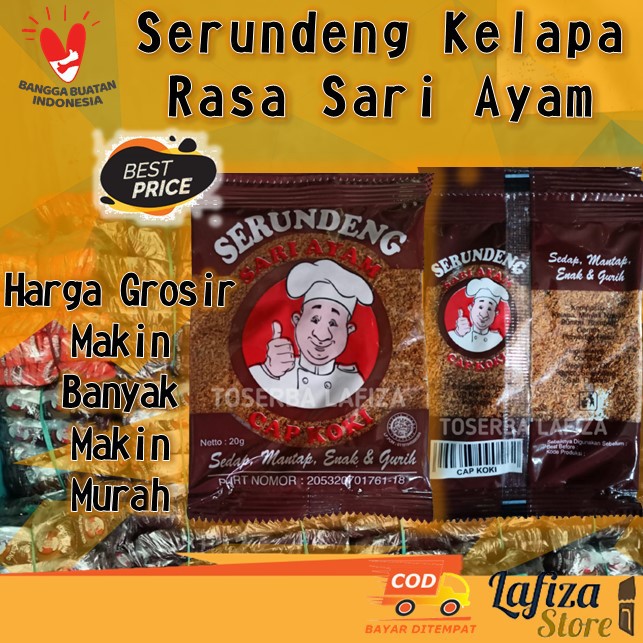 Serundeng Kelapa Asli Rasa Sari Ayam / Serundeng Ciamis - Makanan Siap Saji Pelengkap Nasi Bisa COD