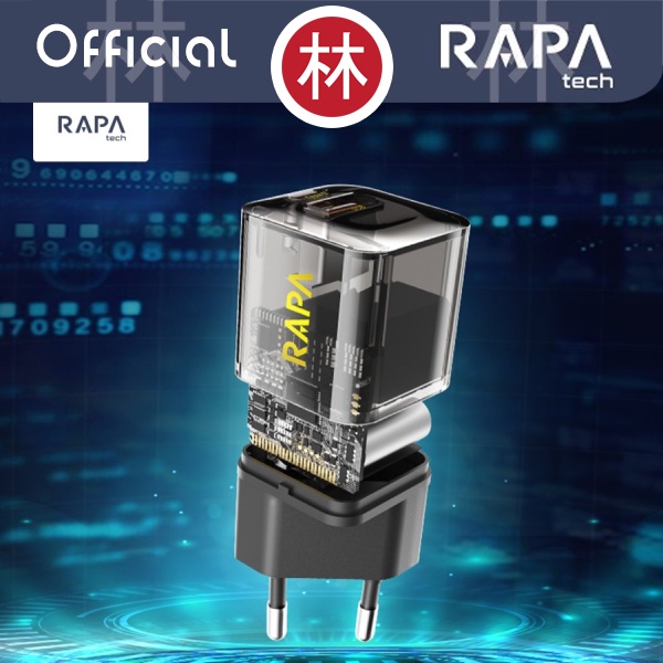 RAPAtech CH3050 - POWER CRYSTAL I - QC + PD30W Charger Mini 2 Port 30W