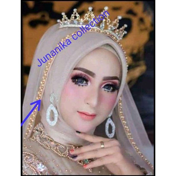 Slayer pengantin / Slayer mutiara Pengantin / Veil Pengantin / Slayer Wedding / Hijab Pengantin