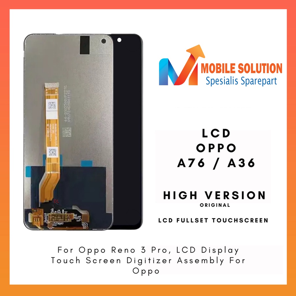 Grosir LCD Oppo A76 / LCD Oppo A36 ORIGINAL 100% Fullset Touchscreen - Parts Garansi 1 Bulan + Packing / Bubbel