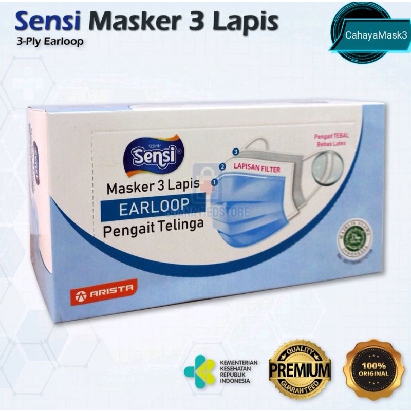 Masker Sensi Earloop 3ply 40pcs