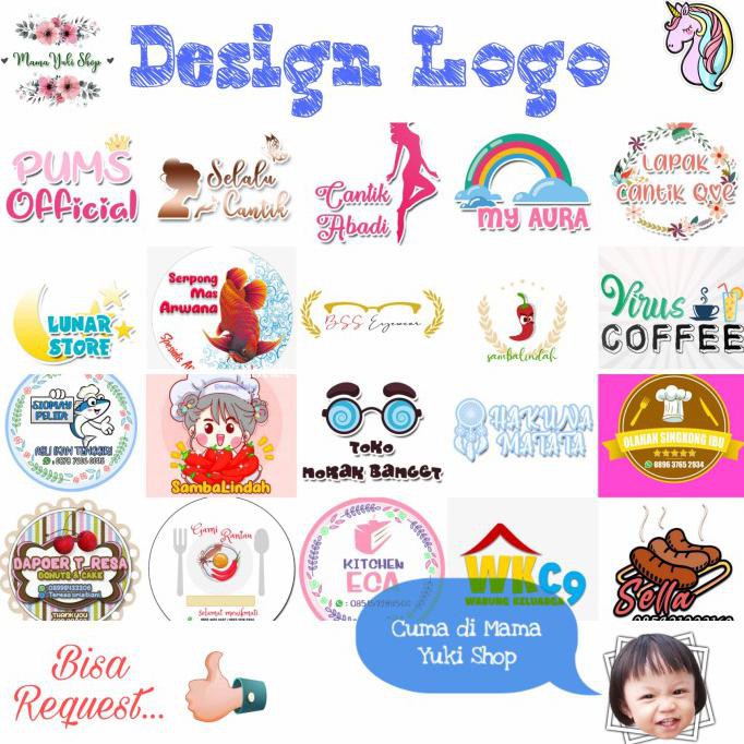 

✨BISA COD✨ Yuki Shop Jasa Design Desain Logo Usaha Custom