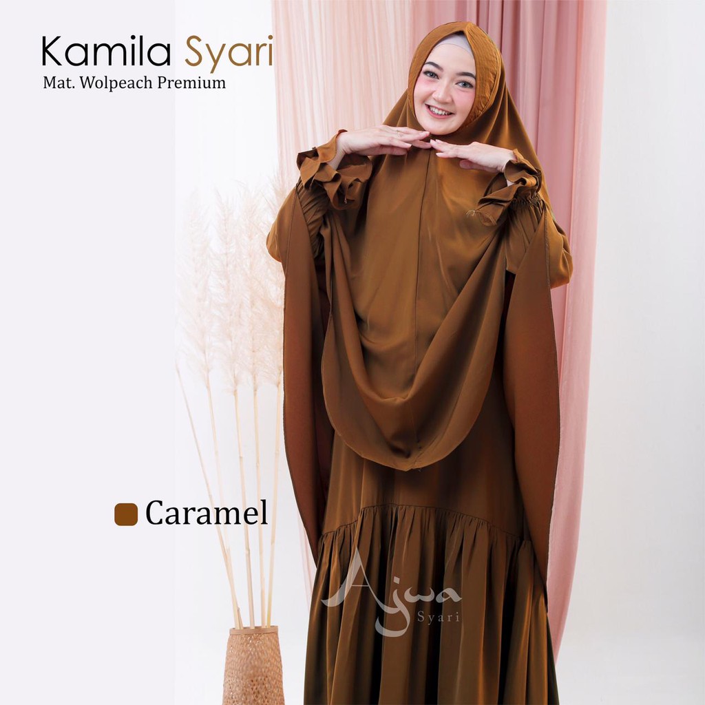 Kamilla Syari/Gamis Syari Free Cadar/ Set Gamis Syari Jumbo ld120