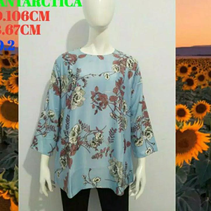 ★ BLOUSE WANITA FASHION IMPORT MOTIF BUNGA ◙