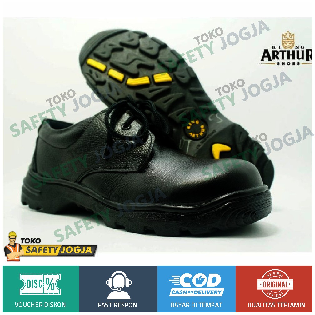 Sepatu Safety Formal / Sepatu Kulit Tali Ujung Besi anti selip KING ARTHUR KA 30 TALI