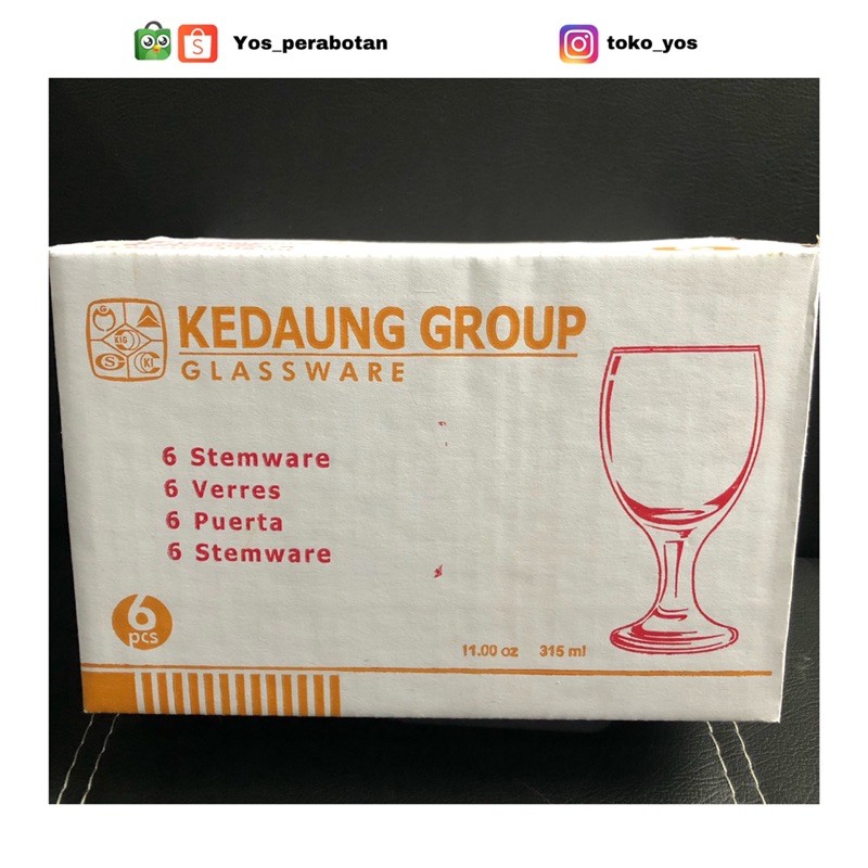 Jual Gelas Kaki 1 Set Gelas Wine Isi 6pcs~gelas Anggur~kedaung Group Glassware Shopee Indonesia 0719