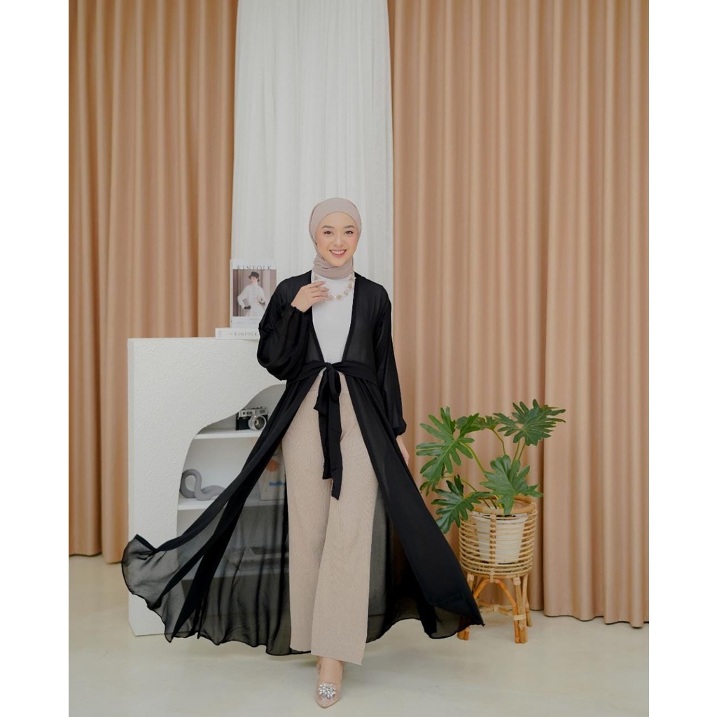 GAYATRI MAXY  AURORA OUTER LONG CERUTY / MERRA OUTER / CARDIGAN CERUTY PANJANG / OUTER WANITA TERBARU