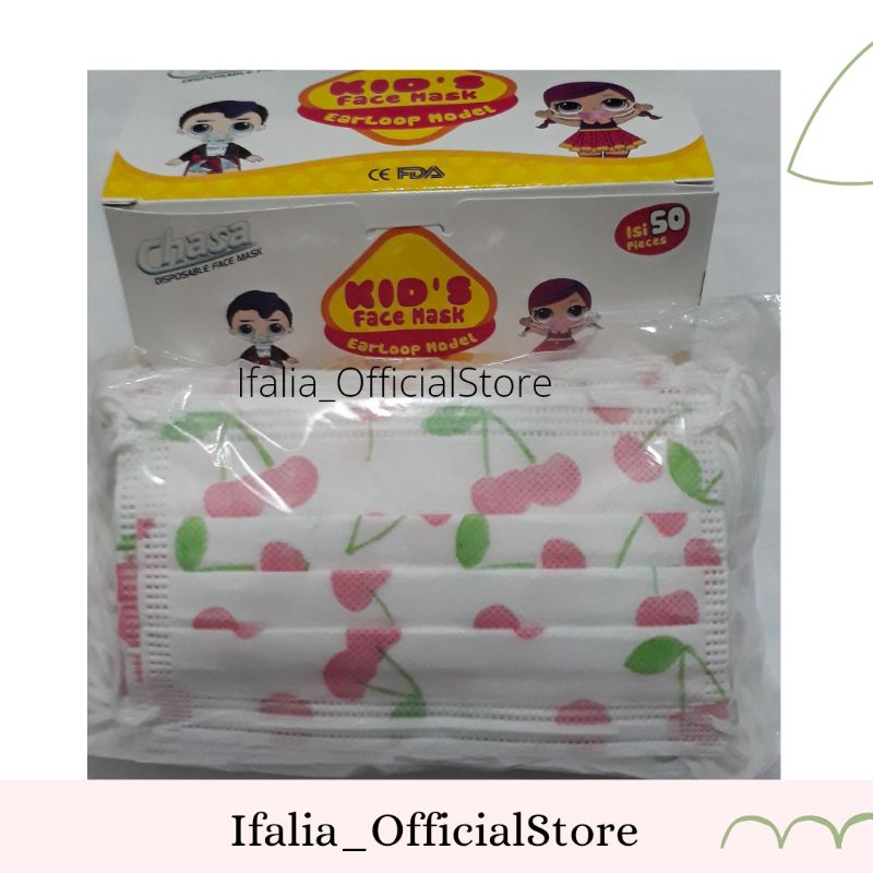 Masker Anak 3ply/ Masker motif untuk anak  3ply