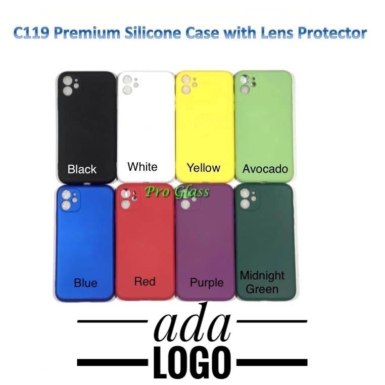 C119  Iphone 11 / 11 PRO / 11 PRO MAX Premium Matte Doff Silicone Case + Lens Protection