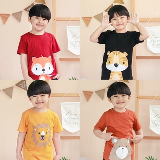 PROMO 7.7 Kaos Anak 1 - 5 Tahun Smilee Tshirt Animal Kaos Atasan Anak Sehari Hari Cotton