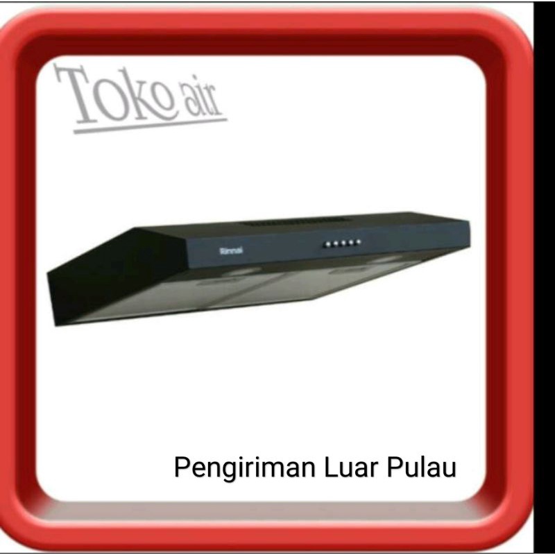 Pengiriman Luar Pulau Cooker Hood Rinnai RH-126B Slim Hood Penghisap Asap Kompor