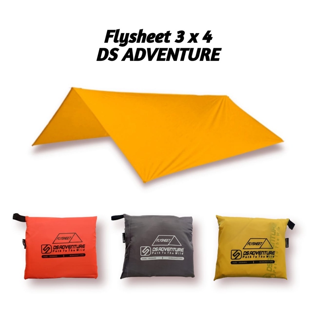 Flysheet 3x4 DS adventure flyshet 3X4 Bivak Tarp Ten flesit fly sheet 3x4 plysheet 4x3 Atap tenda waterproof terpal 3x4