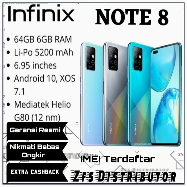 Termurah  Infinix Zero 8 8/128 - Note 8 6/64 Garansi Resmi