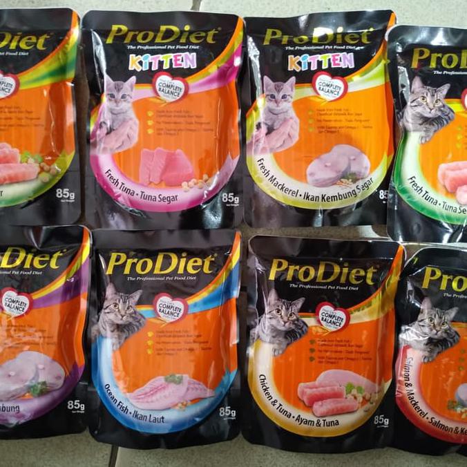 Original Prodiet Wet Food 85Gr - Makanan Kucing Basah Sachet Pro 