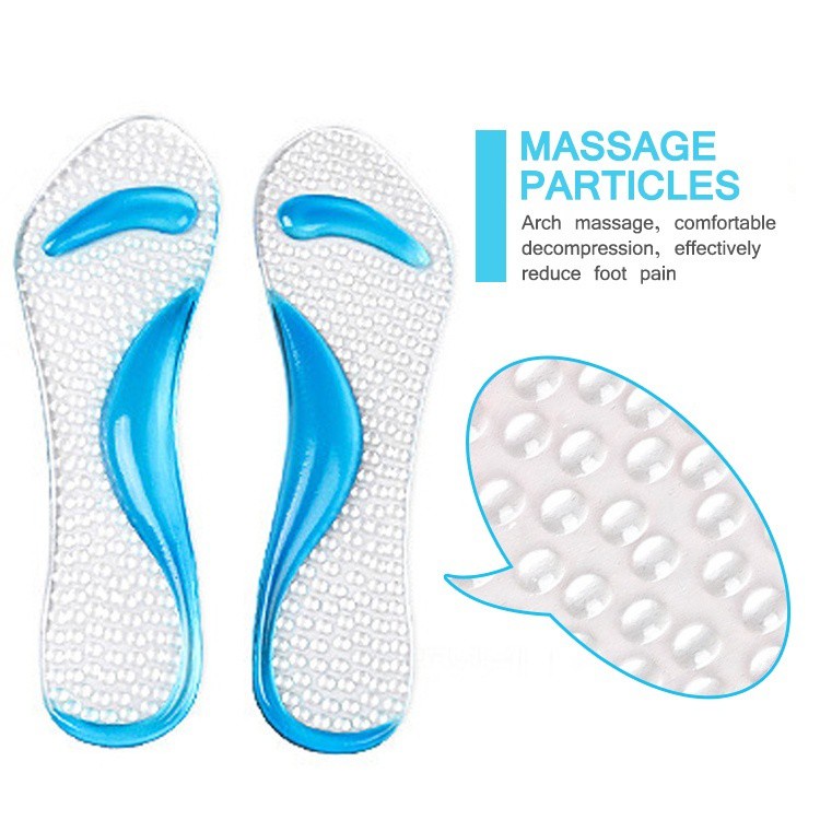 Silicone Gel Pijat Sepatu Sol Wanita Sepatu Hak Tinggi Bantalan Kaki Bantal Dukungan Lengkungan