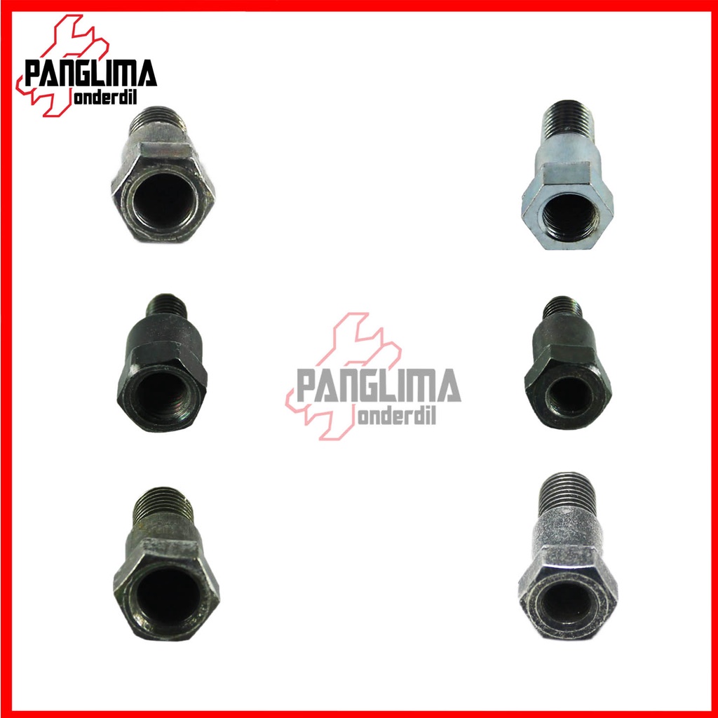 Baut-Baud Sambungan Spion Semua Jenis Motor-Universal Honda Baut 12-14 M10-M8 Drat Kiri Drat Kanan